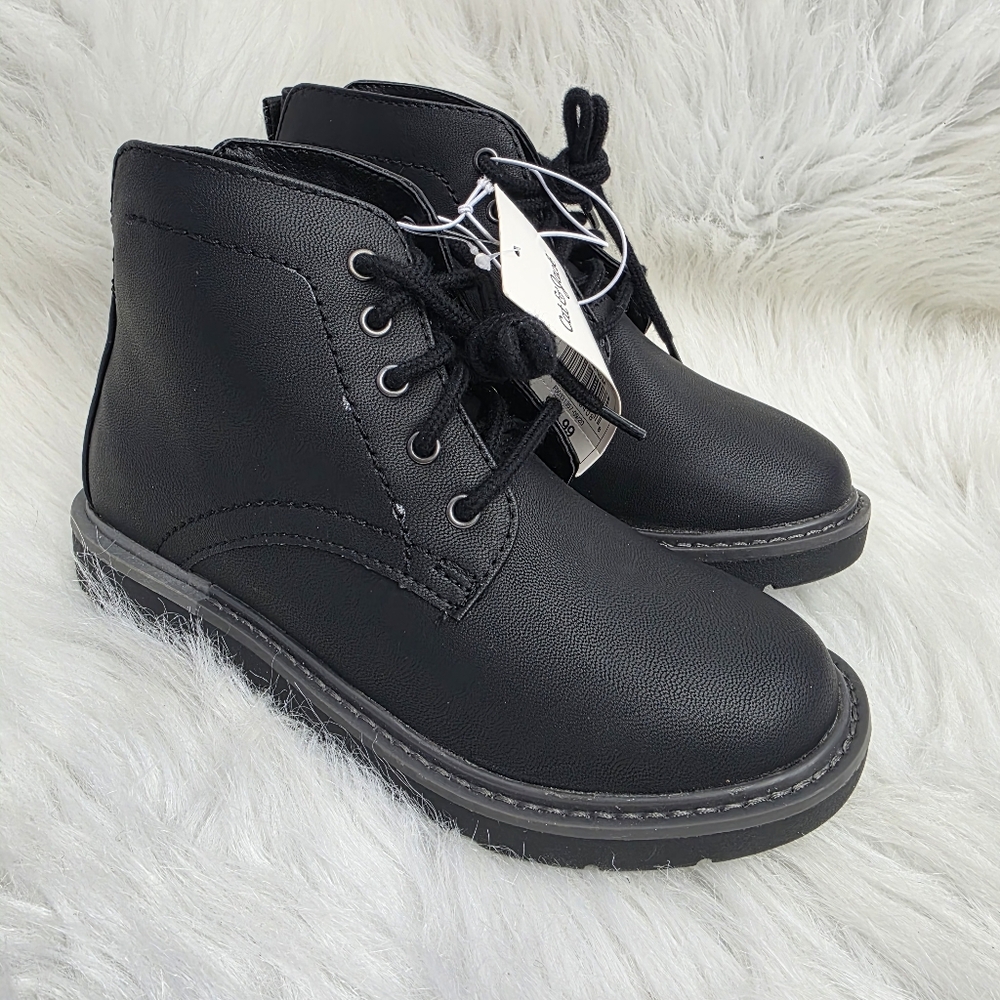Girls Kids Black Boots Size 1